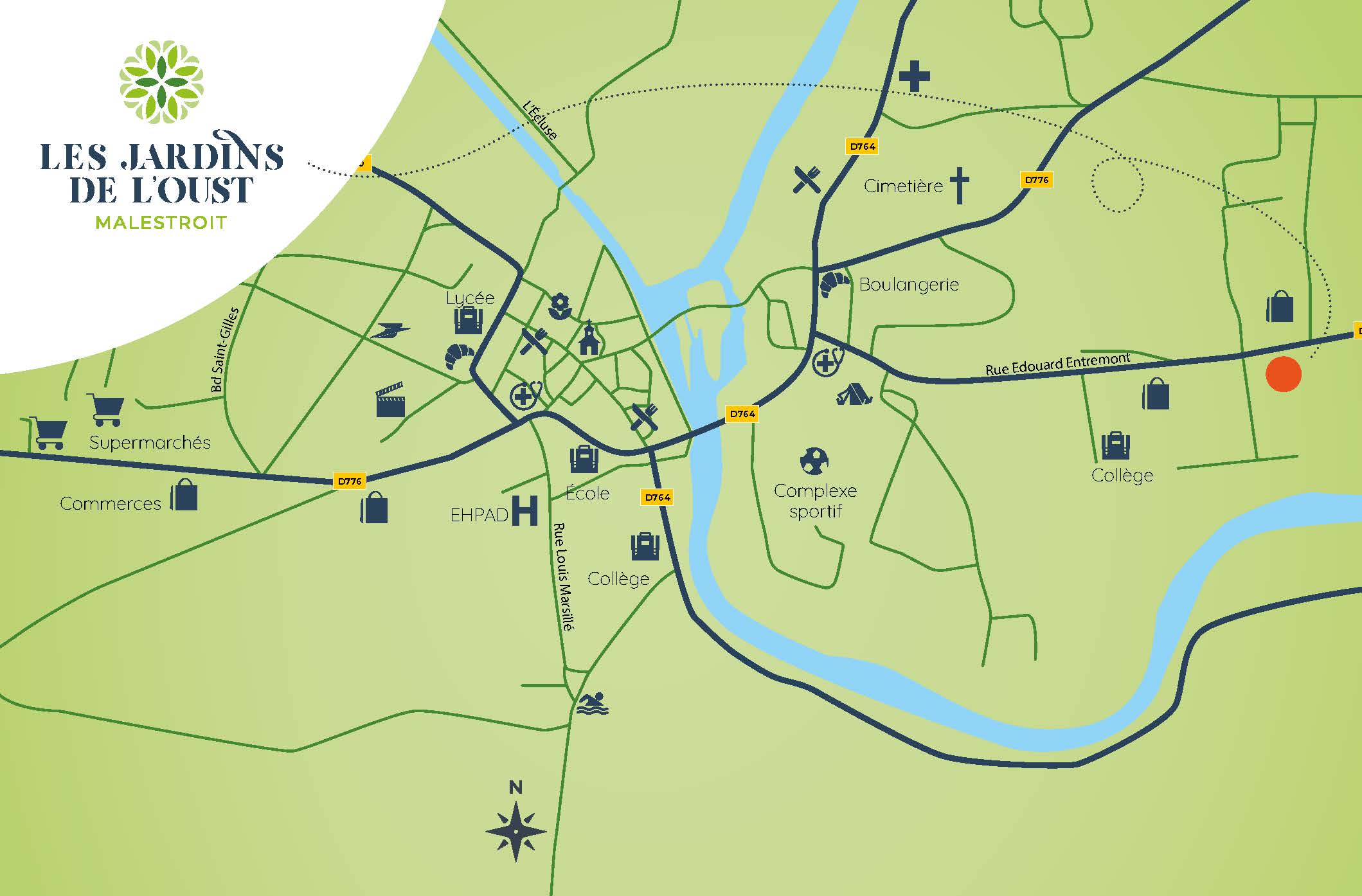 Situation Terrains à bâtir à Malestroit