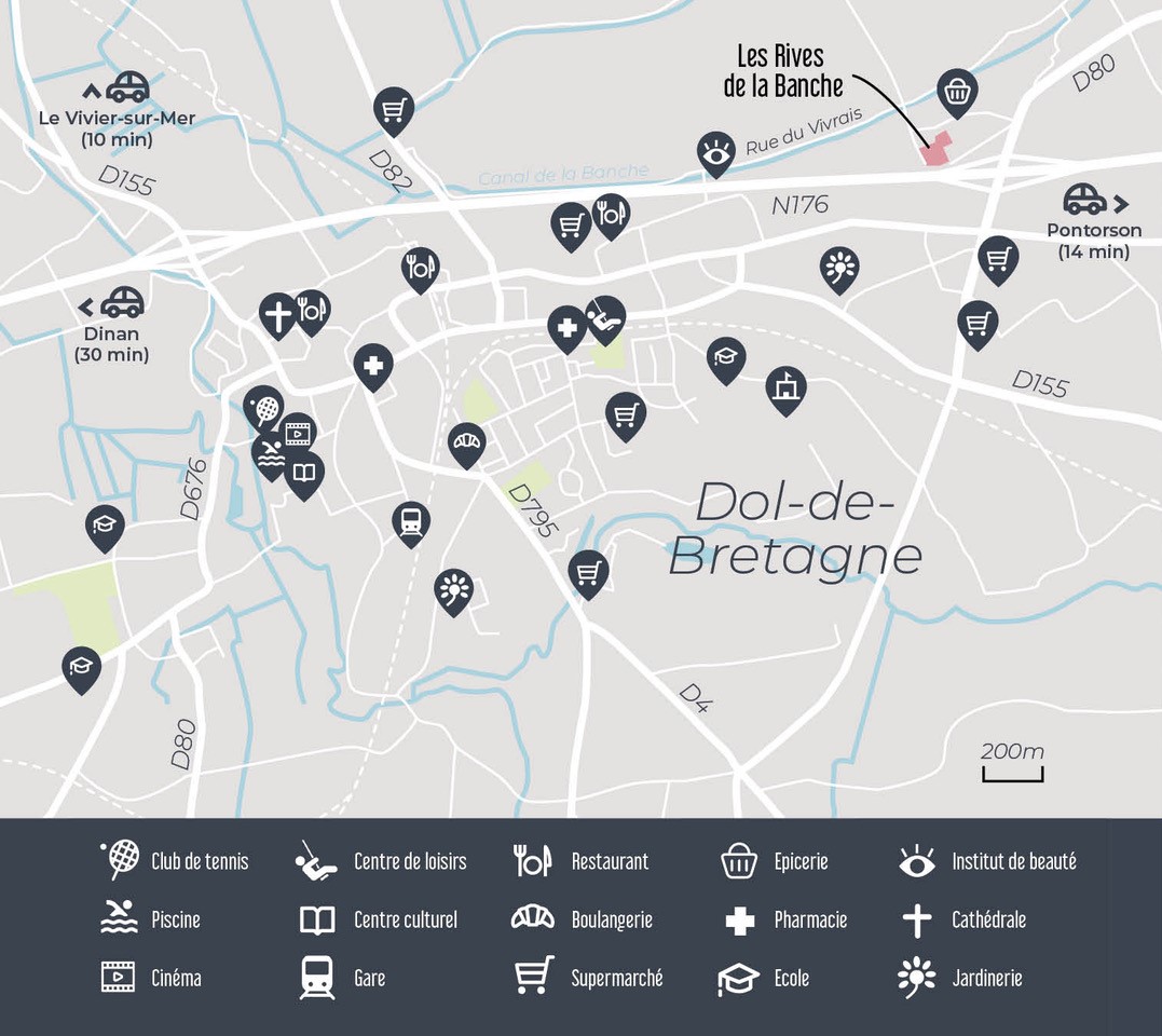 Les rives de la Banche à Dol-de-Bretagne