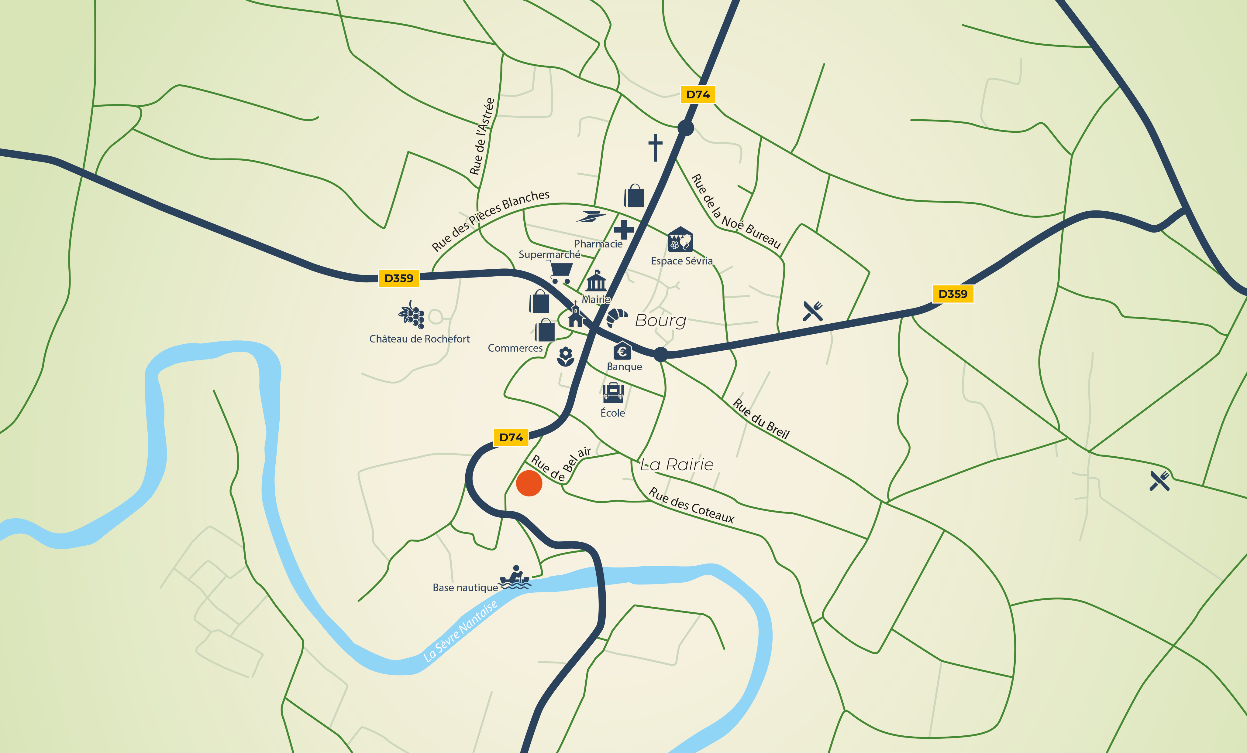 Plan de situation Terrains à bâtir à La Haye-Fouassière