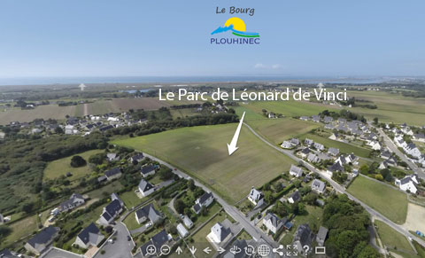 vue-aerienne-plouhinec-parc-leonard-de-vinci