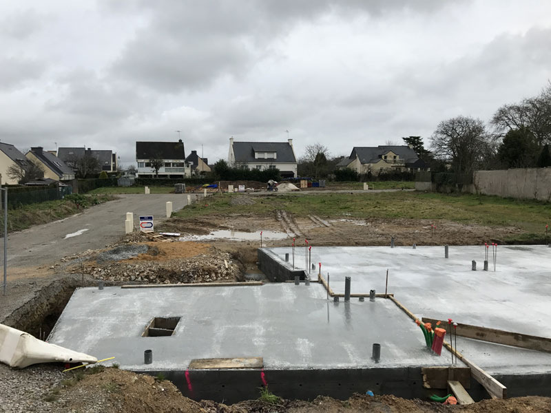 VANNES – Le Clos des Jardiniers : Premières constructions en cours